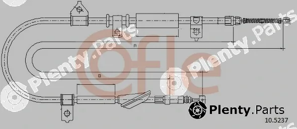 Cofle 10.5237 — Cable Pull, parking brake