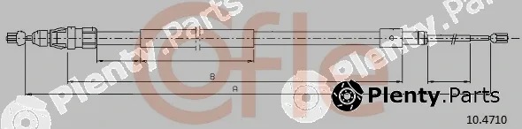 Cofle 92.10.4710 — Cable Pull, parking brake