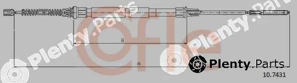 Cofle 10.7431 — Cable Pull, parking brake