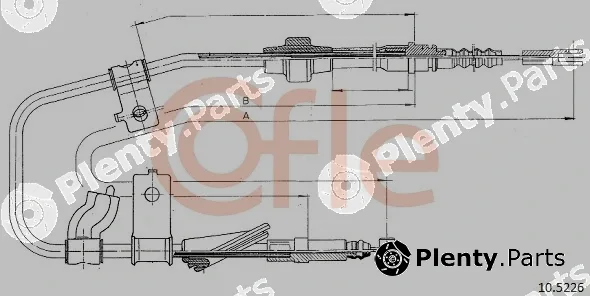 Cofle 10.5226 — Cable Pull, parking brake