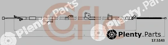 Cofle 17.5143 — Cable Pull, parking brake