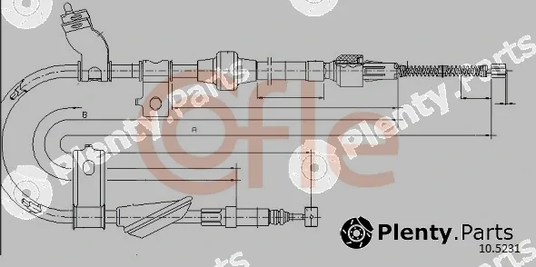 Cofle 10.5231 — Cable Pull, parking brake