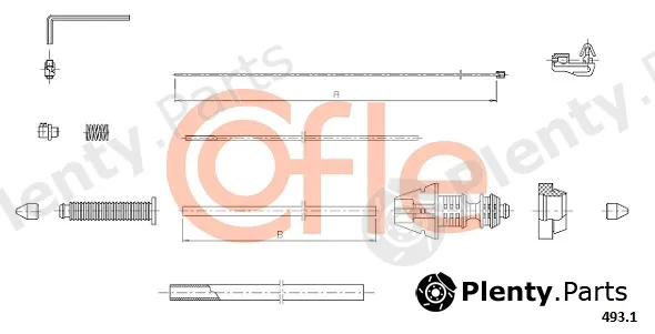Cofle 92.493.1 — Accelerator Cable