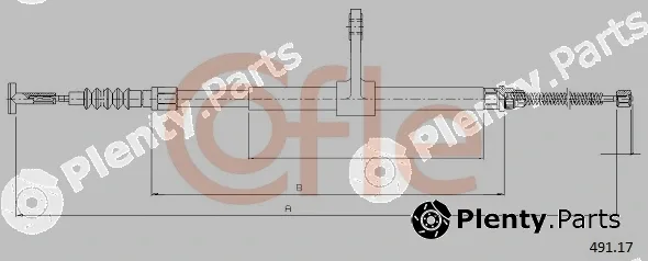 Cofle 92.491.17 — Cable Pull, parking brake