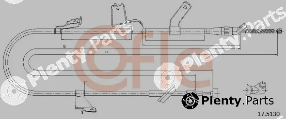 Cofle 17.5130 — Cable Pull, parking brake