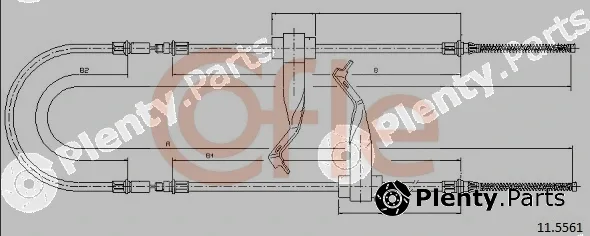 Cofle 11.5561 — Cable Pull, parking brake