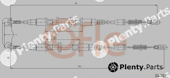 Cofle 11.585 — Cable Pull, parking brake