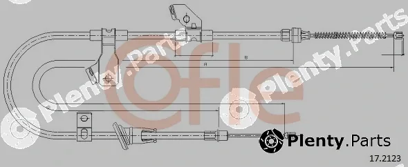 Cofle 17.2123 — Cable Pull, parking brake