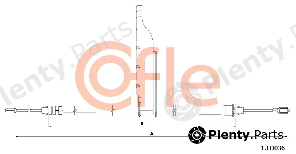 Cofle 92.1.FD036 — Cable Pull, parking brake