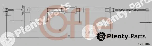 Cofle 12.0704 — Cable Pull, parking brake