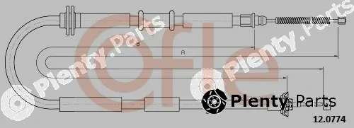 Cofle 12.0774 — Cable Pull, parking brake