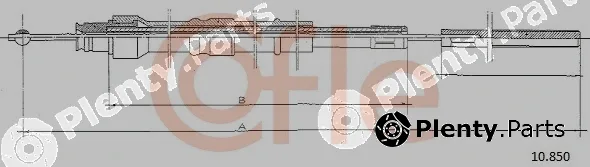 Cofle 10.850 — Cable Pull, parking brake