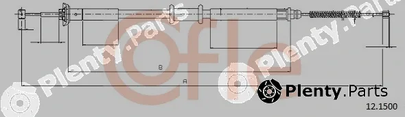 Cofle 12.1500 — Cable Pull, parking brake