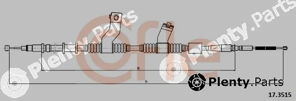 Cofle 17.3515 — Cable Pull, parking brake