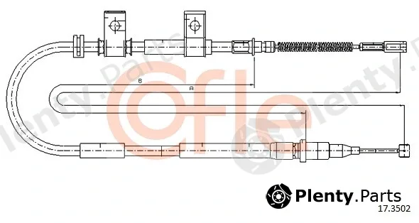 Cofle 17.3502 — Cable Pull, parking brake