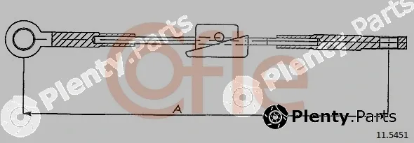 Cofle 11.5451 — Cable Pull, parking brake