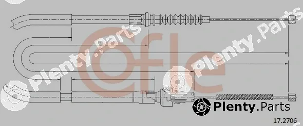 Cofle 17.2706 — Cable Pull, parking brake