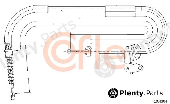 Cofle 10.4304 — Cable Pull, parking brake