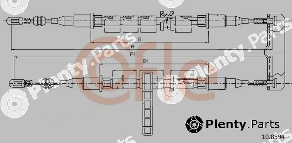 Cofle 10.8594 — Cable Pull, parking brake