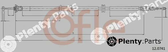 Cofle 12.0741 — Cable Pull, parking brake