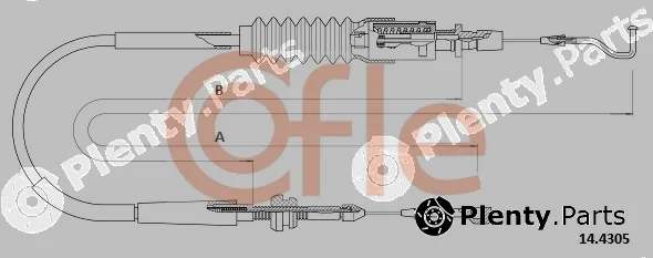 Cofle 92.14.4305 — Accelerator Cable