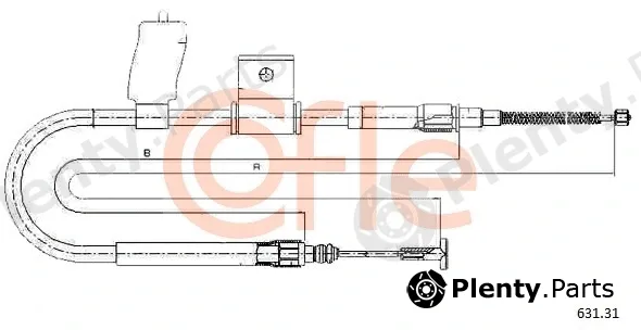 Cofle 631.31 — Cable Pull, parking brake