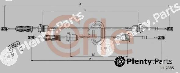 Cofle 11.2885 — Cable Pull, manual transmission
