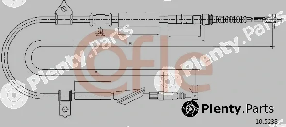 Cofle 10.5238 — Cable Pull, parking brake
