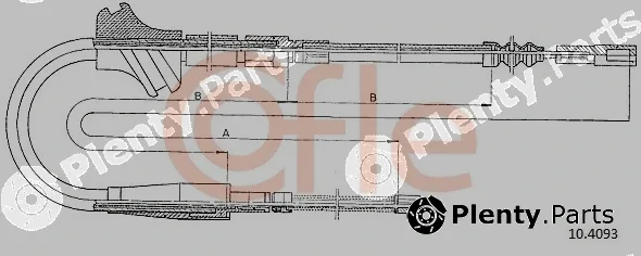 Cofle 10.4093 — Cable Pull, parking brake