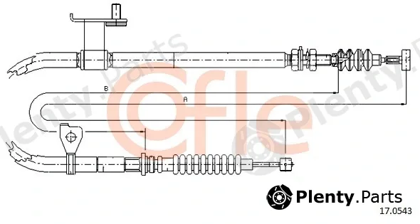 Cofle 17.0543 — Cable Pull, parking brake