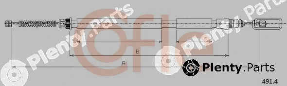 Cofle 92.491.4 — Cable Pull, parking brake
