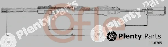 Cofle 11.6765 — Cable Pull, parking brake