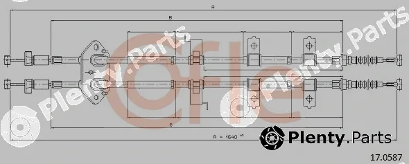 Cofle 17.0587 — Cable Pull, parking brake