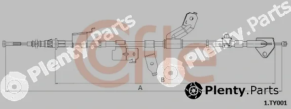 Cofle 1.TY001 — Cable Pull, parking brake