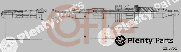 Cofle 11.5751 — Cable Pull, parking brake