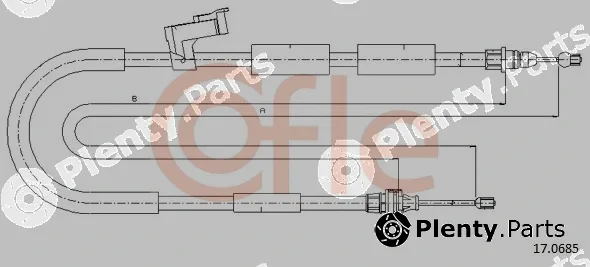 Cofle 17.0685 — Cable Pull, parking brake