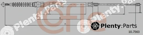 Cofle 10.7563 — Cable Pull, parking brake