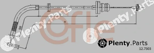 Cofle 92.12.7303 — Accelerator Cable