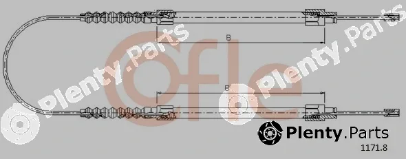 Cofle 1171.8 — Cable Pull, parking brake