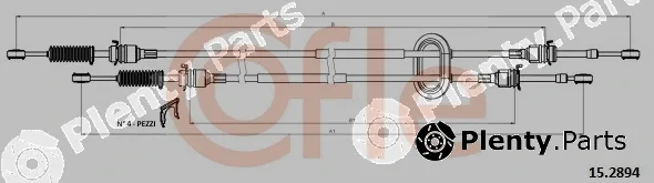 Cofle 15.2894 — Cable Pull, manual transmission