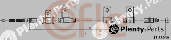 Cofle 17.3504A — Cable Pull, parking brake
