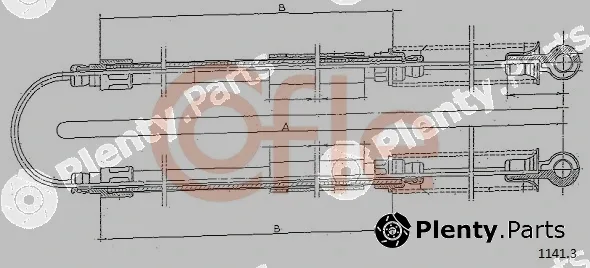 Cofle 1141.3 — Cable Pull, parking brake