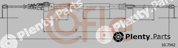 Cofle 10.7562 — Cable Pull, parking brake