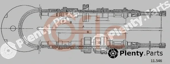 Cofle 11.546 — Cable Pull, parking brake
