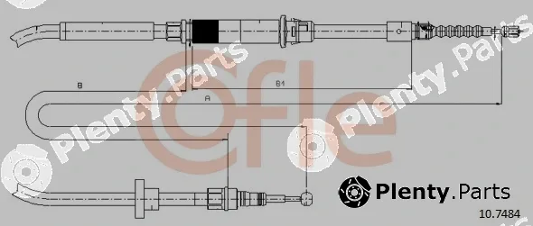Cofle 10.7484 — Cable Pull, parking brake