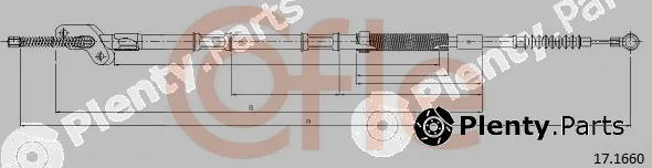 Cofle 17.1660 — Cable Pull, parking brake
