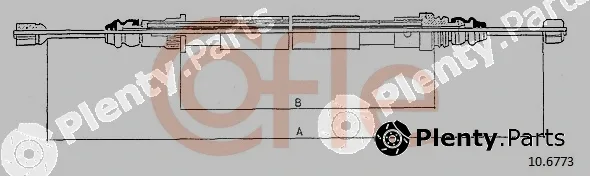 Cofle 10.6773 — Cable Pull, parking brake