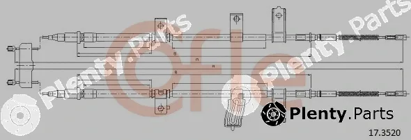 Cofle 17.3520 — Cable Pull, parking brake