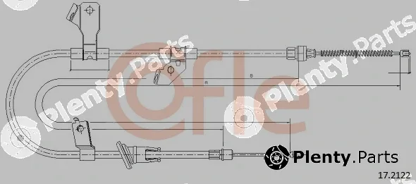 Cofle 17.2122 — Cable Pull, parking brake