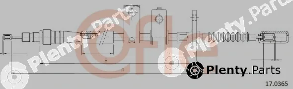 Cofle 17.0365 — Cable Pull, parking brake